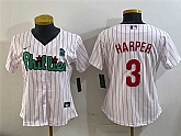 Women's Philadelphia Phillies #3 Bryce Harper Phanatic White Stitched Jersey,baseball caps,new era cap wholesale,wholesale hats